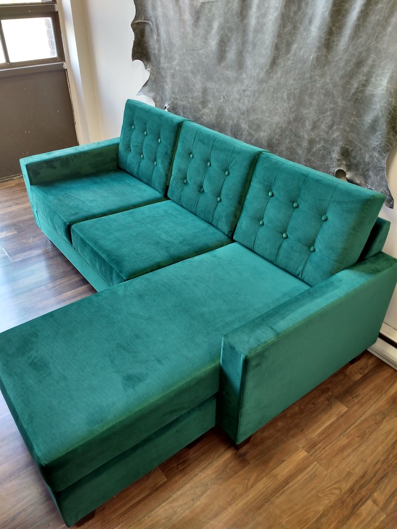 Designer Emerald Green Sofa Upholstery Toronto